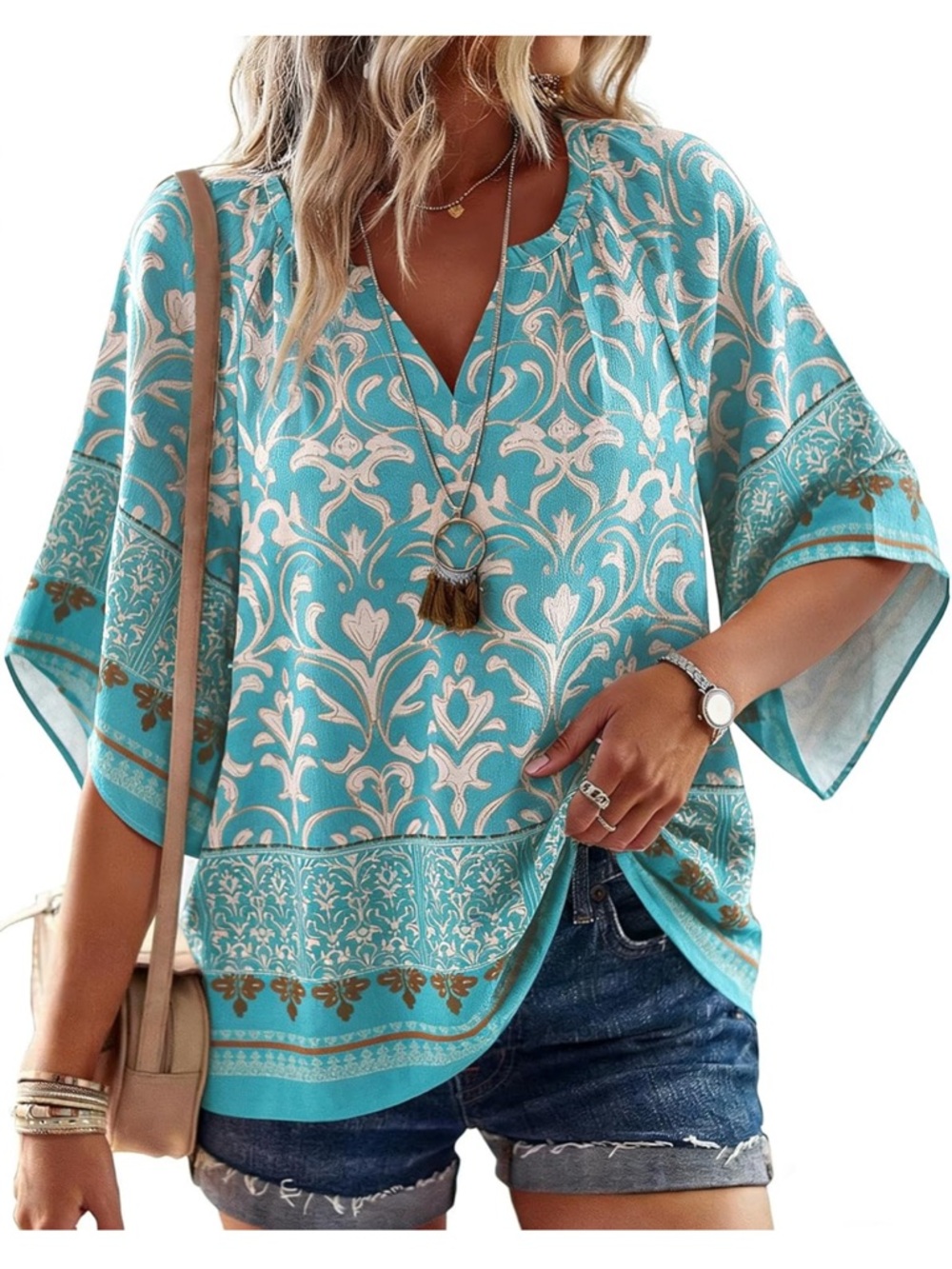 Boho V-Neck Blouse